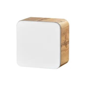 Dulap suspendat cu 1 usa, Aruba White, Comad, 35x22x35 cm, MDF/PAL laminat, alb lucios/stejar craft gold imagine