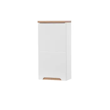 Dulap suspendat cu 1 usa, Bali White, Comad, 35x20x70 cm, MDF/PAL laminat, alb lucios/alb mat imagine