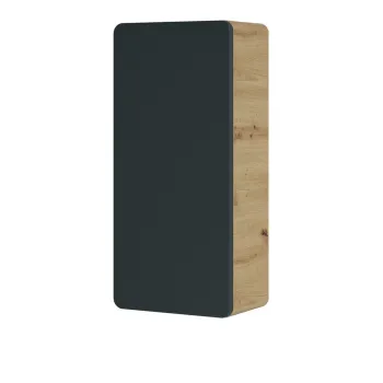 Dulapior cu 1 usa, cu fixare pe perete , Aruba Cosmos, Comad, 35x22x75 cm, MDF/PAL laminat, gri/stejar craft gold imagine