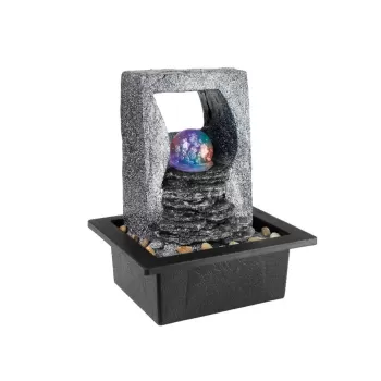 Fantana decorativa cu iluminare LED si efect de miscare V1, Lumineo, interior/exterior, 18.8 x 21.5 x 25.5 cm, IP44, polirasina imagine
