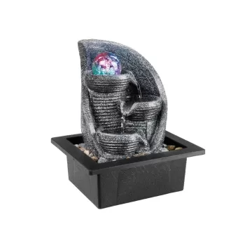 Fantana decorativa cu iluminare LED si efect de miscare V2, Lumineo, interior/exterior, 18.8 x 21.5 x 25.5 cm, IP44, polirasina imagine