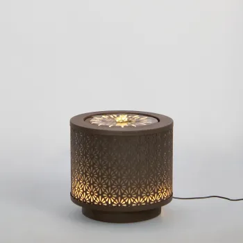 Fantana decorativa cu LED Miki, Bizzotto, D25x23 cm, metal, maro imagine