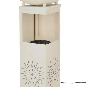 Fantana decorativa cu LED Yuki, Bizzotto, 40.5x40.5x78 cm, metal, bej imagine