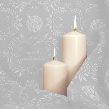 Fata de masa, Bedora Xmas Silver, 160 x 320 cm, jacquard imagine