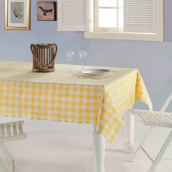 Fata de masa, DC Home, 198DCH1119, Bumbac, 160 x 160 cm, Galben imagine