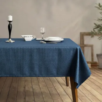 Fata de masa, DC Home - Kitchen, 198DCH1159, 100% POLIESTER / , Dimensiune: 150 x 220 cm, Albastru inchis imagine