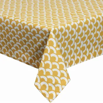 Fata de masa impermeabila, Tognana, Torres Ocra, pentru 4 persoane, 140 x 140 cm, poliester, multicolor imagine