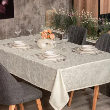 Fata de masa, L'essentiel Maison, Lavinia 160, Poliester, Crem imagine