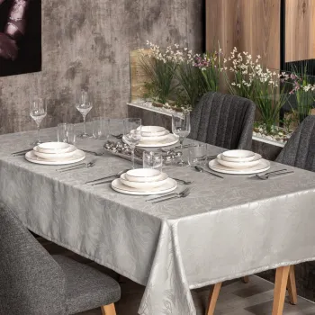 Fata de masa, L'essentiel Maison, Lavinia 220, Poliester, Gri imagine