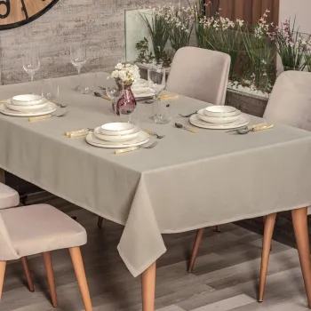 Fata de masa, L'essentiel Maison, Plain 160, Poliester, Bej imagine