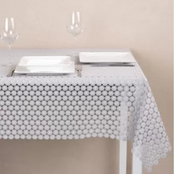 Fata de masa Lace, Ambition, 160x280 cm, poliester, gri imagine