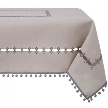 Fata de masa Ornament, Ambition, 160x280 cm, poliester, gri imagine