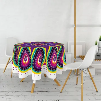 Fata de masa, Pearl Home - Kitchen, 994PRL1101, 100% POLIESTER / , Printare 3d, Multicolor imagine