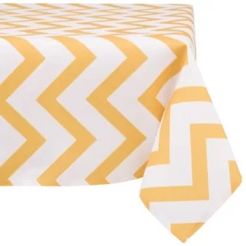 Fata de masa Yellow Stripes, Ambition, 160x280 cm, poliester, alb imagine