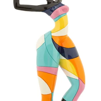 Figurina decorativa Dancing Girl Rubic -A, Mauro Ferretti, 12.5x10x38 cm, polirasina, multicolor imagine