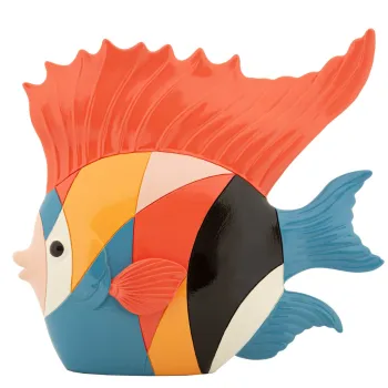 Figurina decorativa Fish Rubic, Mauro Ferretti, 28x8x25 cm, polirasina, multicolor imagine