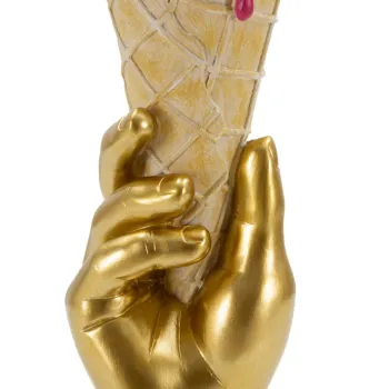 Figurina /sculptura decorativa Flower Cone, Mauro Ferretti, 12.5x11x31 cm, polirasina, multicolor imagine