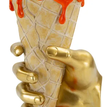 Figurina /sculptura decorativa Glaze Flower Cone, Mauro Ferretti, 18x16x26 cm, polirasina, multicolor imagine