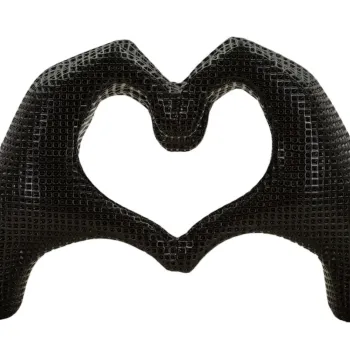 Figurina /sculptura decorativa Hands Lover, Mauro Ferretti, 25x7.5x13.5 cm, polirasina, negru imagine