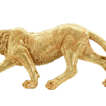 Figurina /sculptura decorativa Leopard Shant, Mauro Ferretti, 89x21x33 cm, polirasina, auriu imagine