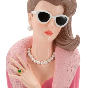 Figurina /sculptura decorativa Paris Woman -D, Mauro Ferretti, 18x12x28 cm, polirasina, multicolor imagine