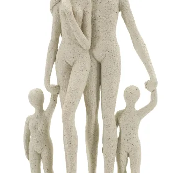 Figurina /sculptura decorativa Stons Family, Mauro Ferretti, 16x8x30.5 cm, polirasina, crem imagine