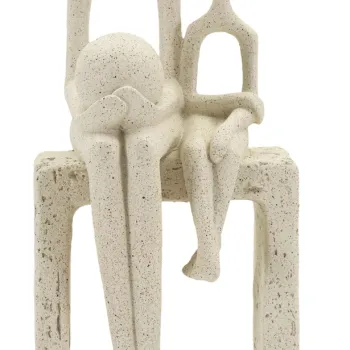 Figurina /sculptura decorativa Stons Maternity, Mauro Ferretti, 10x7.5x26 cm, polirasina, crem imagine