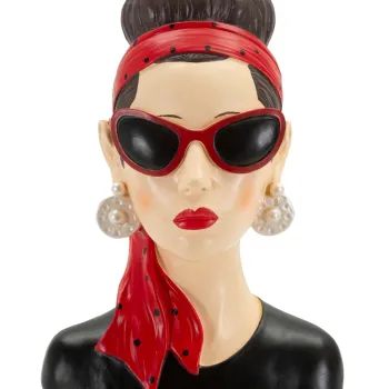 Figurina /sculptura decorativa Woman Hollywood -B, Mauro Ferretti, 21x16x27 cm, polirasina, multicolor imagine