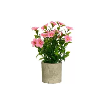 Floare artificiala in ghiveci Catharanthus, Decoris, O10 x 25 cm, hartie, roz imagine