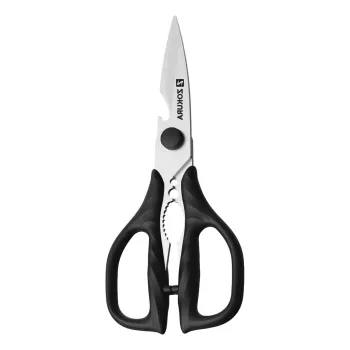 Foarfeca de bucatarie, inox, 20,5 cm, Negru - Zokura imagine