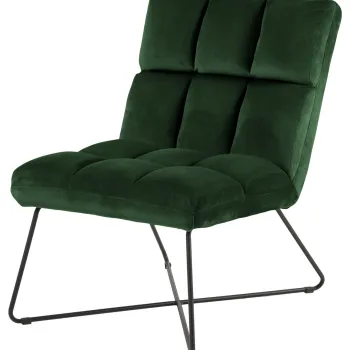 Fotoliu Alba, Actona, 62x86x90 cm, catifea/otel, verde forest imagine