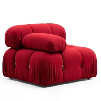 Fotoliu, Artie, 560ARE1430, Lemn de fag / PAL, Rosu imagine