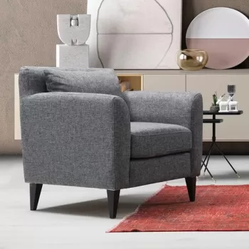 Fotoliu, Artie, 560ARE1702, Lemn de fag / PAL, Gri inchis imagine