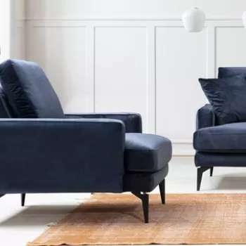 Fotoliu, Artie, 560ARE1703, Lemn de fag / PAL, Albastru navy imagine