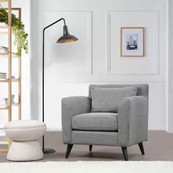 Fotoliu, Artie, 560ARE1707, Lemn de fag / PAL, Alb negru imagine