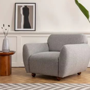 Fotoliu, Artie, 560ARE1727, Lemn de fag / PAL, Gri deschis imagine