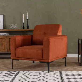 Fotoliu, Artie, 560ARE1734, Lemn de fag / PAL, Portocaliu imagine