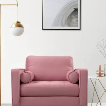 Fotoliu, Artie, 560ARE1746, Lemn de fag / PAL, Roz prafuit imagine