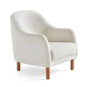 Fotoliu, Atelier del Sofa, 752EST1701, Lemn de carpen;PAL, Alb imagine