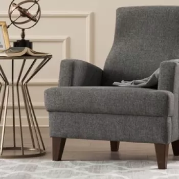 Fotoliu, Balcab Home, 825BLC1365, Lemn, Gri inchis imagine