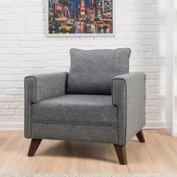 Fotoliu, Balcab Home, 825BLC1497, Lemn / MDF, Gri imagine