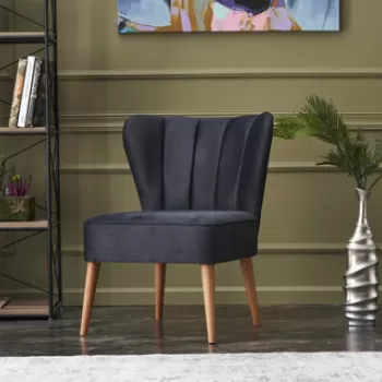 Fotoliu, Balcab Home, 825BLC2353, Lemn de fag, Antracit imagine