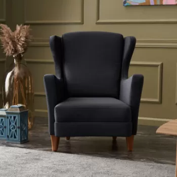 Fotoliu, Balcab Home, 825BLC2547, Lemn de fag, Antracit imagine