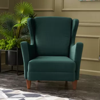 Fotoliu, Balcab Home, 825BLC2548, Lemn de fag, Verde imagine