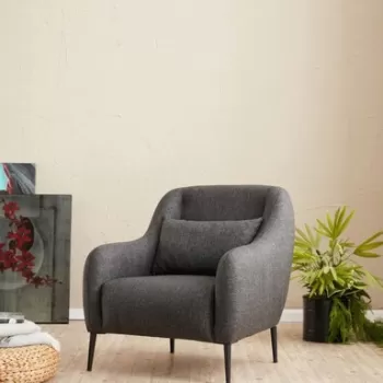 Fotoliu, Balcab Home, 825BLC2745, Lemn de fag, Antracit imagine