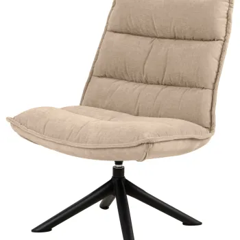 Fotoliu Blizzard, Actona, 70x80x98 cm, rotativ, tesatura Chenille/otel, bej imagine