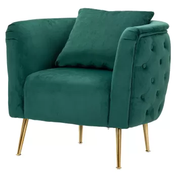 Fotoliu Bucarest, Mauro Ferretti, 76 x 74 x 71 cm, catifea, verde imagine