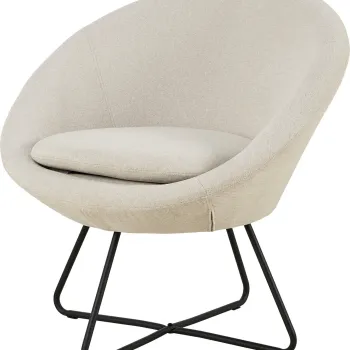 Fotoliu Center, Actona, 82x71x81 cm, poliester/otel, bej imagine