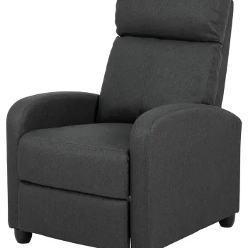 Fotoliu cu recliner Siom, Actona, 67x87x100.5 cm, poliester/polipropilena, antracit imagine