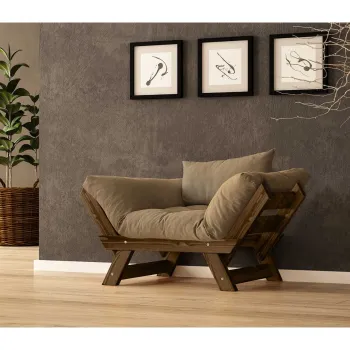 Fotoliu de gradina, Hanah Home, CPT8132-140, Nuc / Camila imagine